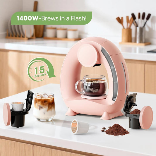 ☕ 2-in-1 Single-Serve Coffee Maker