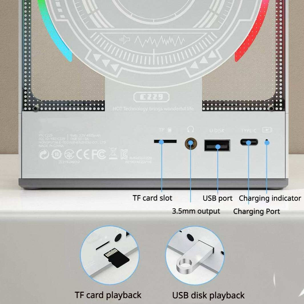 💿All-in-One Transparent CD Player with Bluetooth 5.3