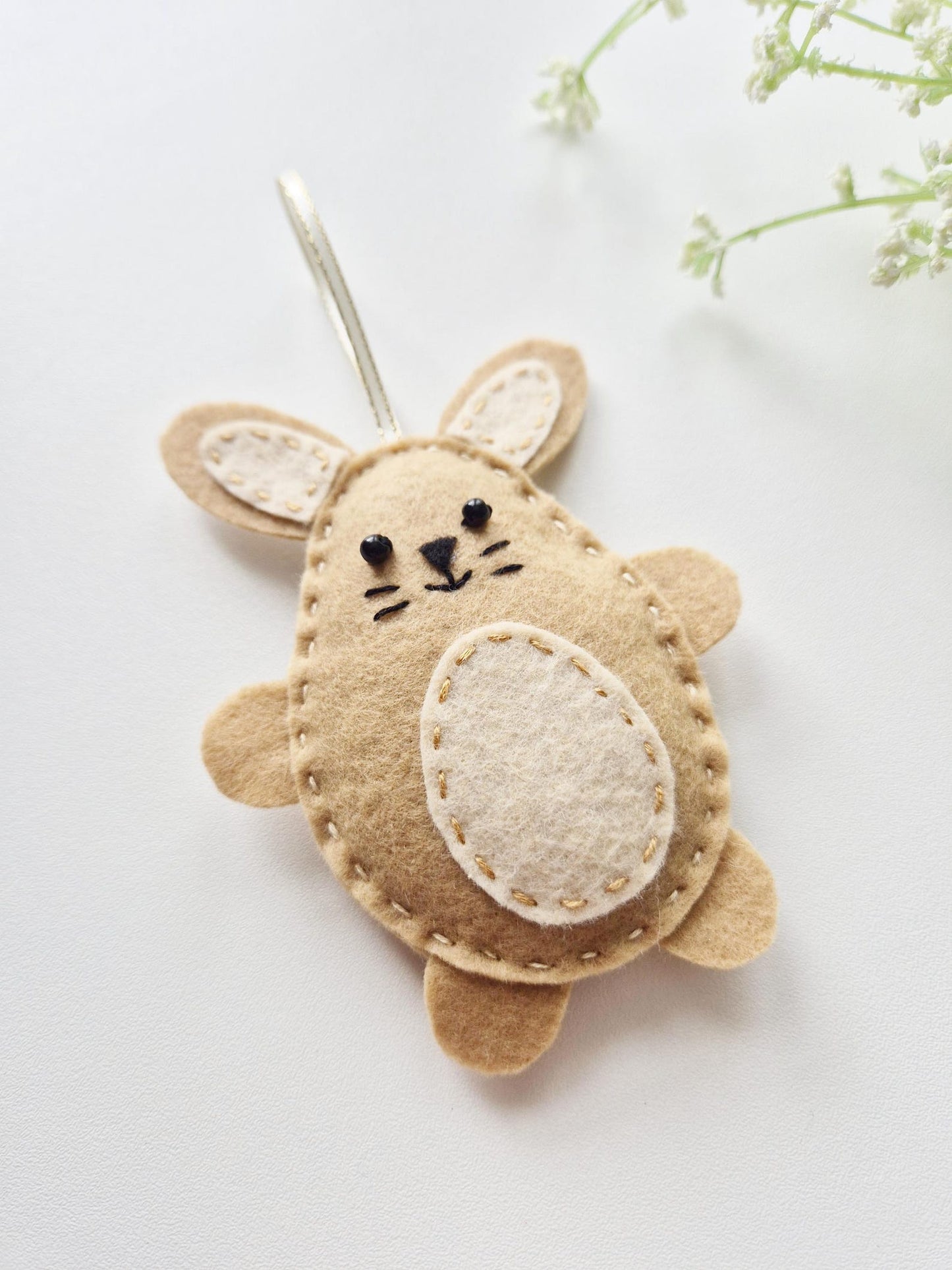 Felt Easter Bunny Ornament For Spring Decor