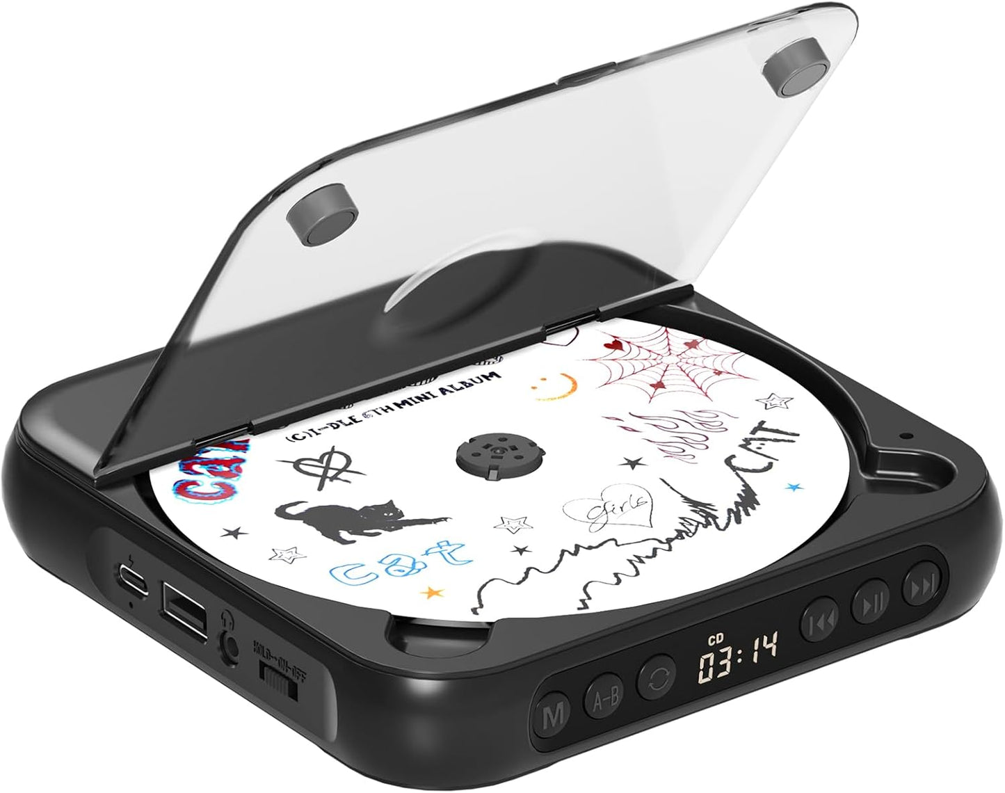 💿 Portable CD Player with Dual Stereo Speakers