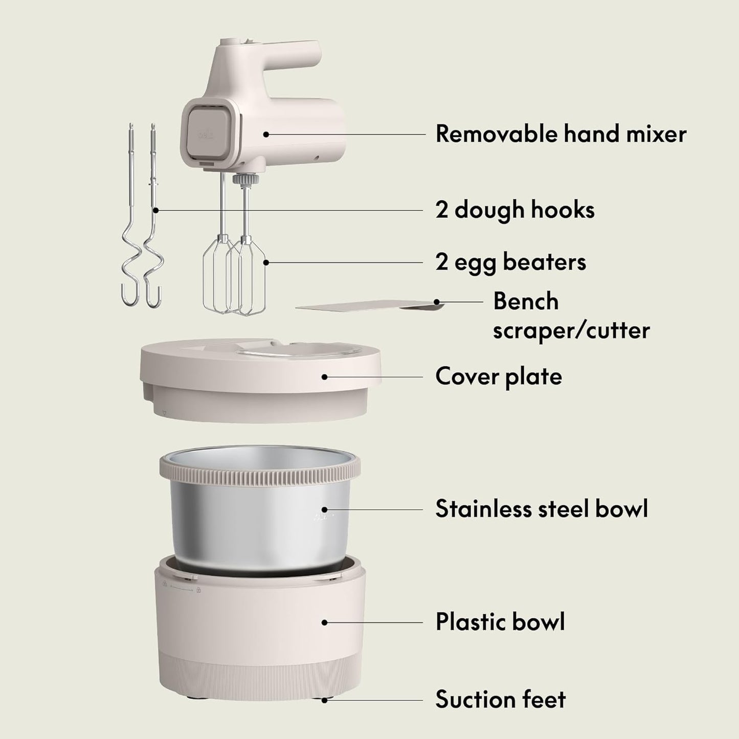 🥣 2‑in‑1 Hand & Stand Mixer