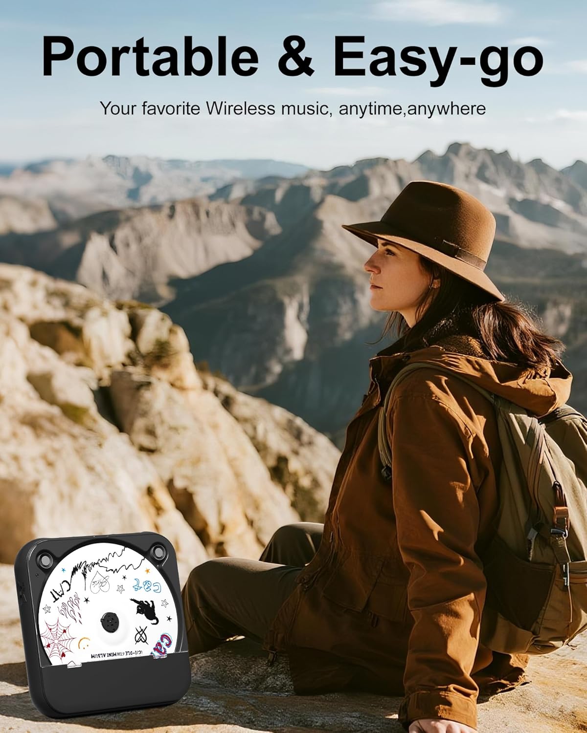 💿 Portable CD Player with Dual Stereo Speakers